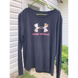 Under Armour Women’s Long Sleeve Shirt Semi-Fitted Navy Size XL